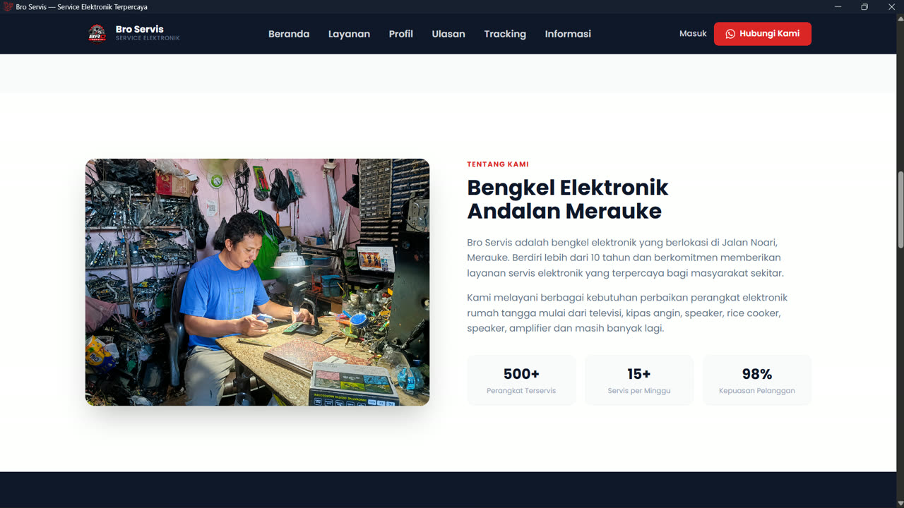 Beranda Bro Servis — profil bengkel